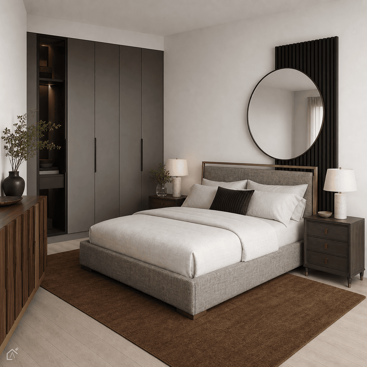 The same bedroom restyled with Retail Partner catalog pieces